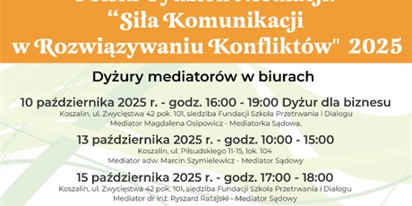 Bezpłatne konsultacje mediacyjne