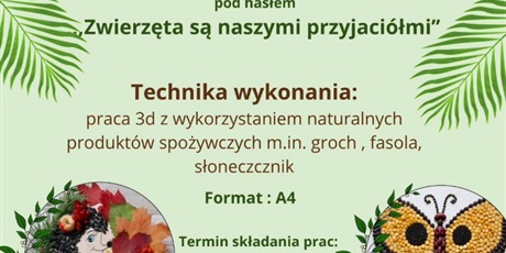 Konkurs plastyczny „Zwierzęta są naszymi przyjaciółmi”