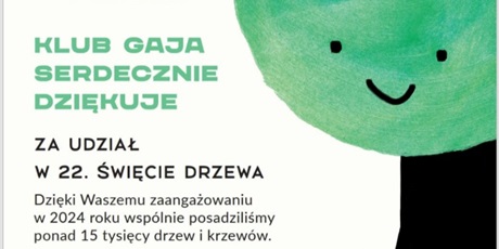Podziękowanie za udział w Święcie Drzewa