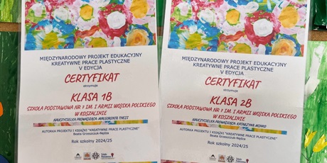 Projekt “Kreatywne prace plastyczne” w 1b i 2b