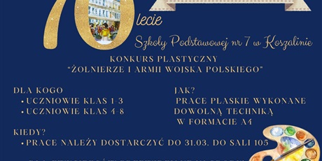 Szkolny Konkurs Plastyczny pt. "Żołnierze I Armii Wojska Polskiego"