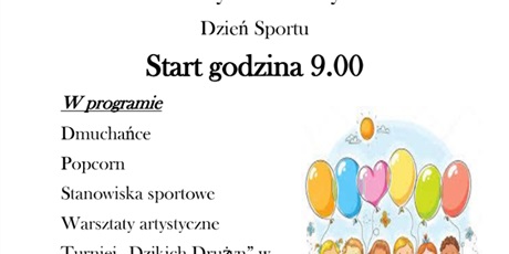 Zapraszamy na Dzień Sportu (30 maja)
