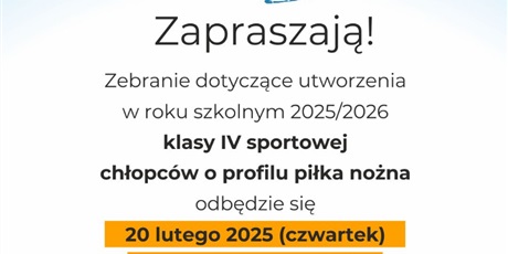 Zapraszamy na zebranie informacyjne