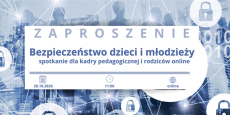 Zaproszenie na szkolenie online dotyczące bezpieczeństwa dzieci i młodzieży