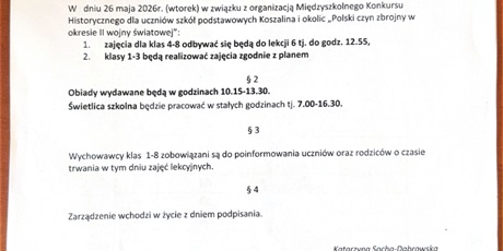 Zarządzenie Dyrektora 