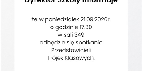 Zebranie Trójek Klasowych