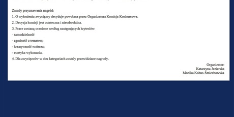 Szkolny Konkurs Plastyczny pt. "Żołnierze I Armii Wojska Polskiego"