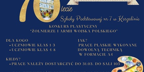 Szkolny Konkurs Plastyczny pt. "Żołnierze I Armii Wojska Polskiego"