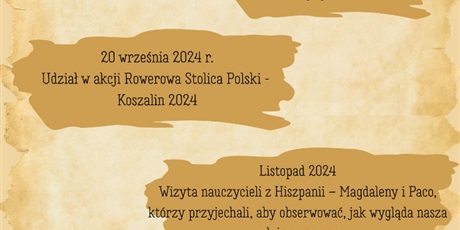 Wydarzenia z życia szkoły